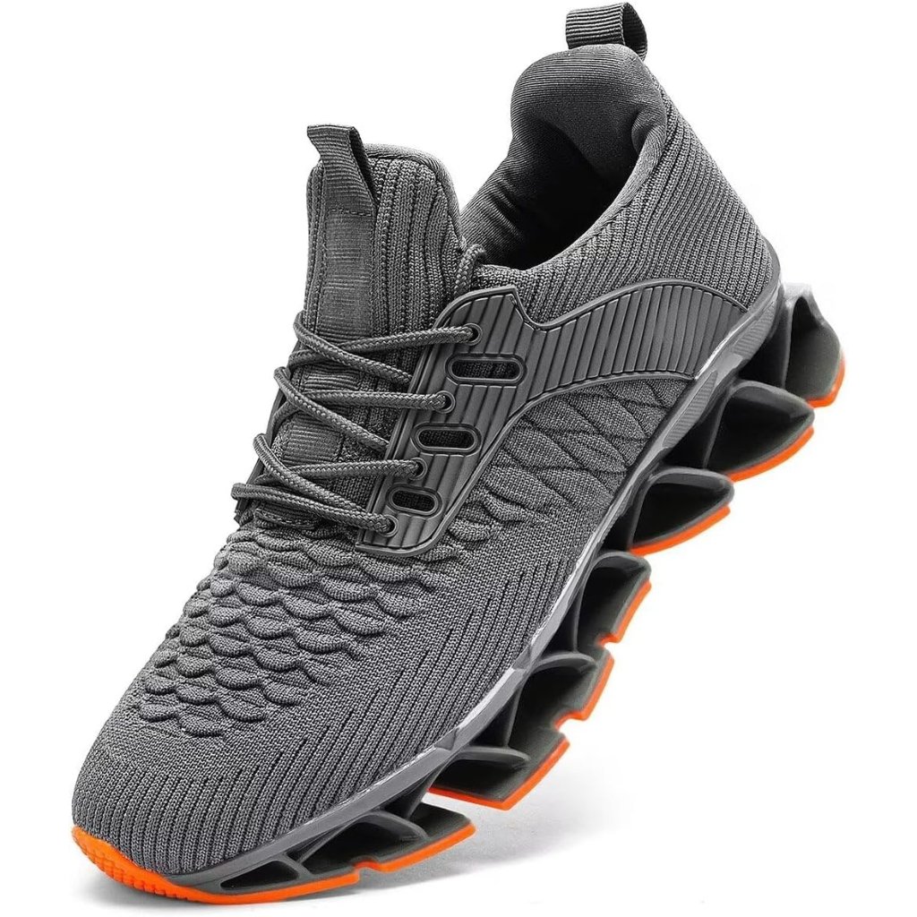 Men's Comfortable Casual Fashion Non Slip Sport Trainer Athletic Gray Shoes